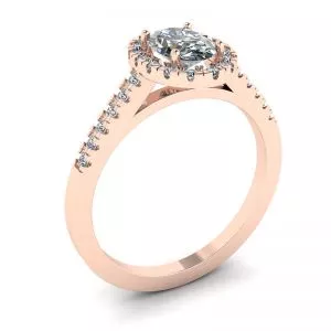 Oval Diamond Ring Rose Gold - Photo 3