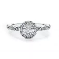 Halo Round Cut Diamond Ring