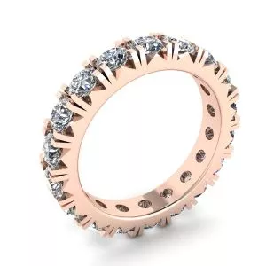 3 carat Eternity Diamond Band in 18K Rose Gold - Photo 3