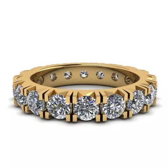 3 carat Eternity Diamond Band in 18K Yellow Gold, Enlarge image 1