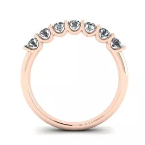 Classic Seven Round Diamond Ring Rose Gold - Photo 1