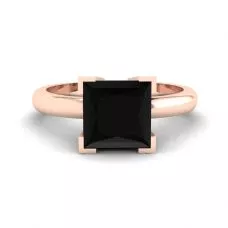 Black Diamond Ring Rose Gold