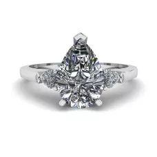 Three-Stone Pear Diamond Ring