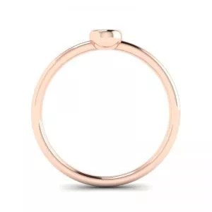 Round Diamond Small Ring La Promesse Rose Gold - Photo 1