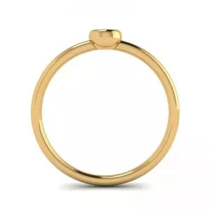 Round Diamond Small Ring La Promesse Yellow Gold - Photo 1