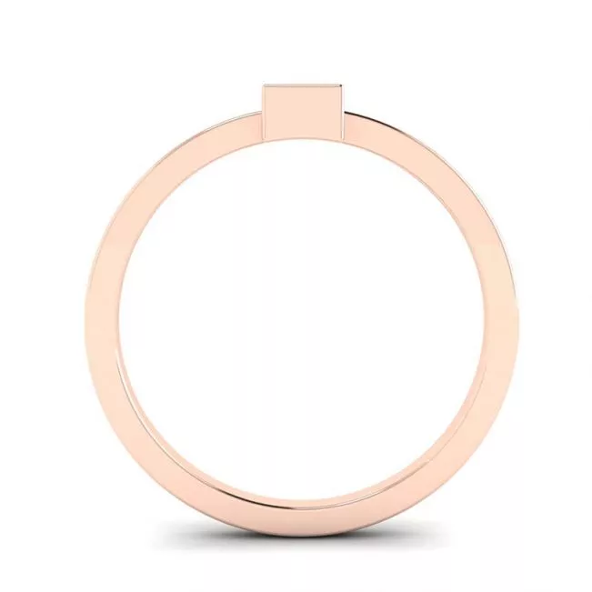 Princess Diamond Small Ring La Promesse Rose Gold - Photo 1
