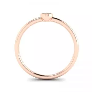 Oval Diamond Small Ring La Promesse Rose Gold - Photo 1