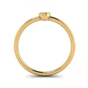 Oval Diamond Small Ring La Promesse Yellow Gold - Photo 1