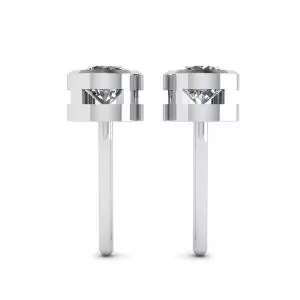 Round Diamond Studs White Gold  - Photo 1