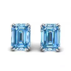 Blue Topaz Stud Earrings