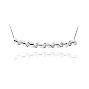 Big Smile Necklace with Diamonds and Sea Pearls - Ruban Collection