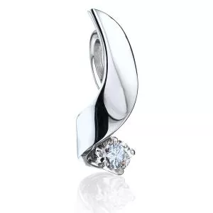 Pendant with 3 mm Diamond - Ruban Collection - Photo 2