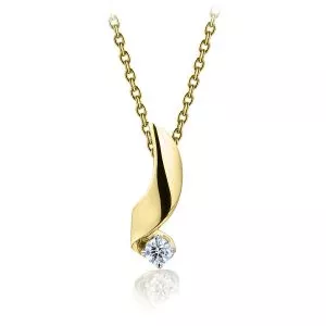 Pendant with 3 mm Diamond - Ruban Collection - Photo 1