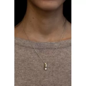 Pendant with 4.5 mm Diamond - Ruban Collection - Photo 3