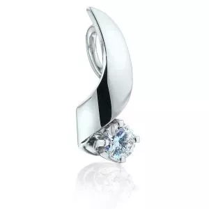Pendant with 4.5 mm Diamond - Ruban Collection - Photo 2