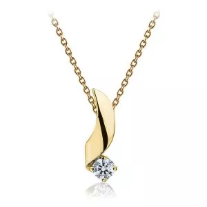 Pendant with 4.5 mm Diamond - Ruban Collection - Photo 1